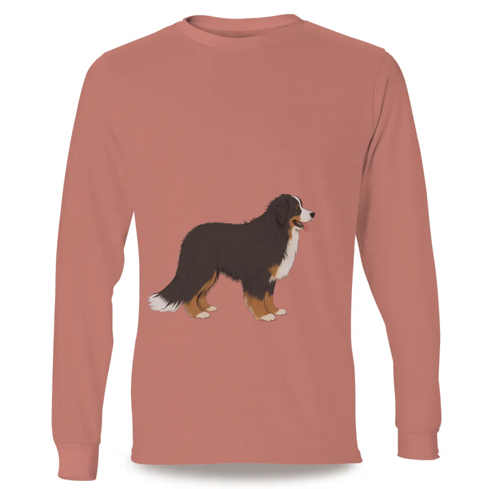 T-Shirts Design: Bruno the Loyal Bernese Mountain Dog|plus size sun protection swim shirts