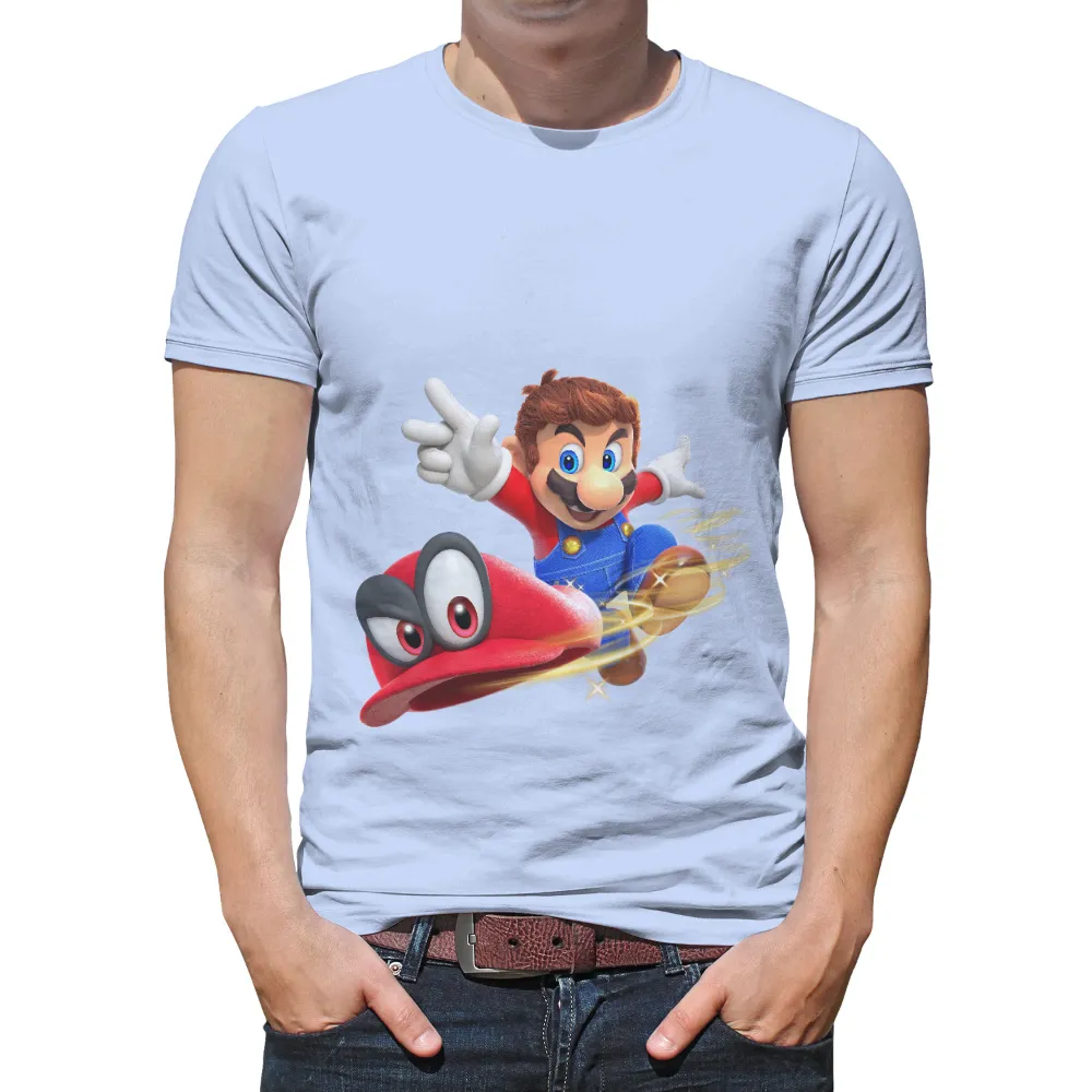 TShirt Printing: Mario's Adventure with Cappy - Gaming T-Shirt|adventure time shirt sex