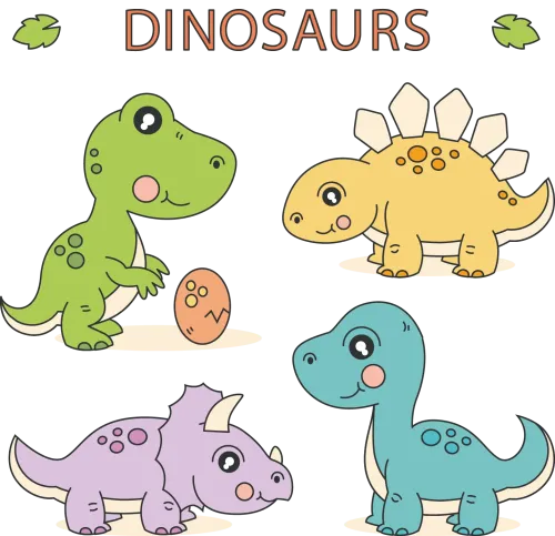 Custom Tee Shirts: Adorable Dinosaur Friends - Artistic Designs