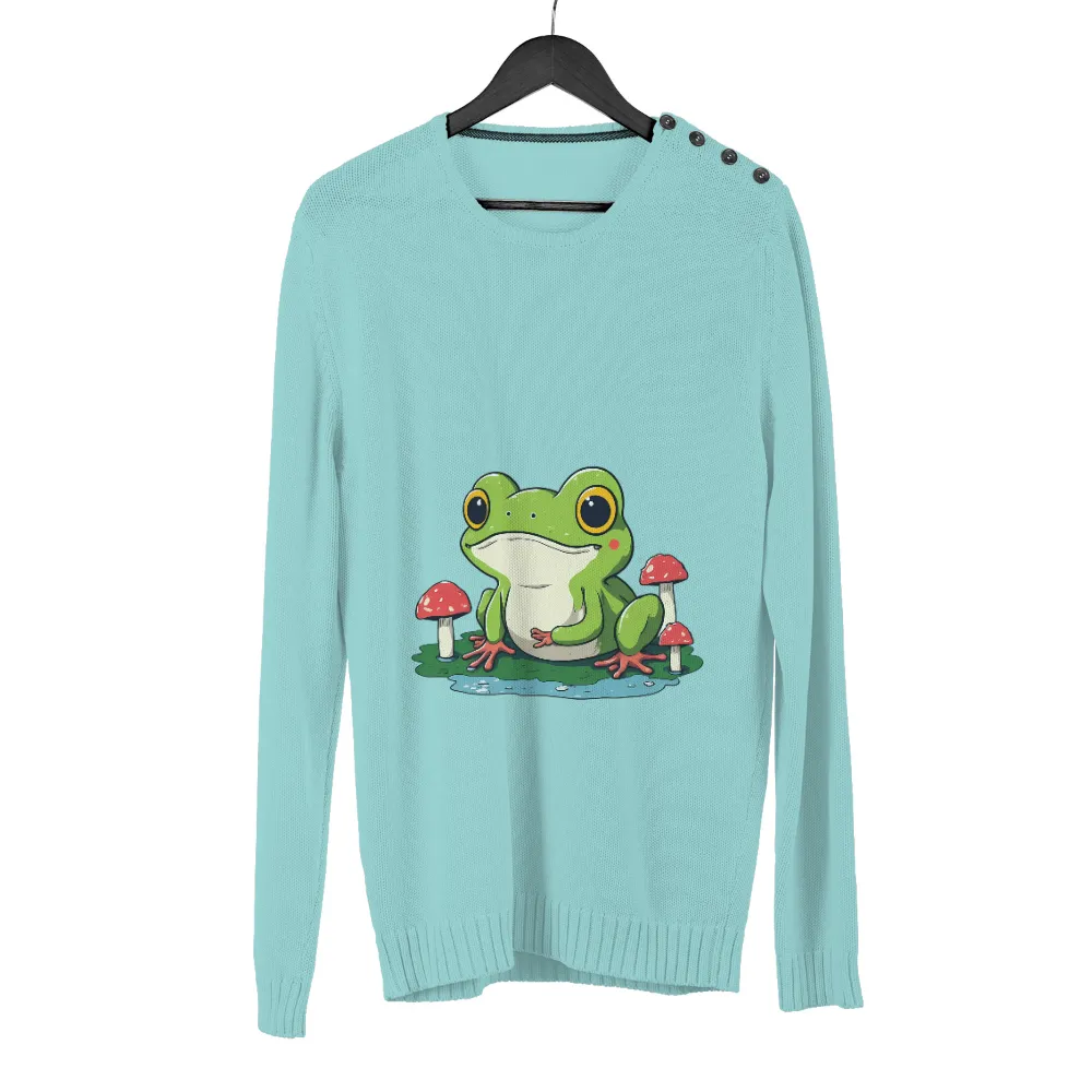 Custom Tee Shirts: Whimsical Frog in the Forest|adventure time dancing with monsters shirt