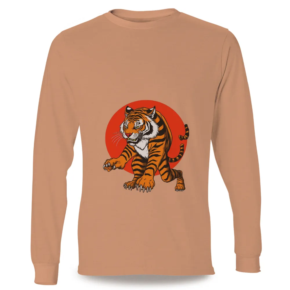 T-Shirts Pattern: Raja's Journey - Tiger Strength and Courage|red check boyfriend shirt