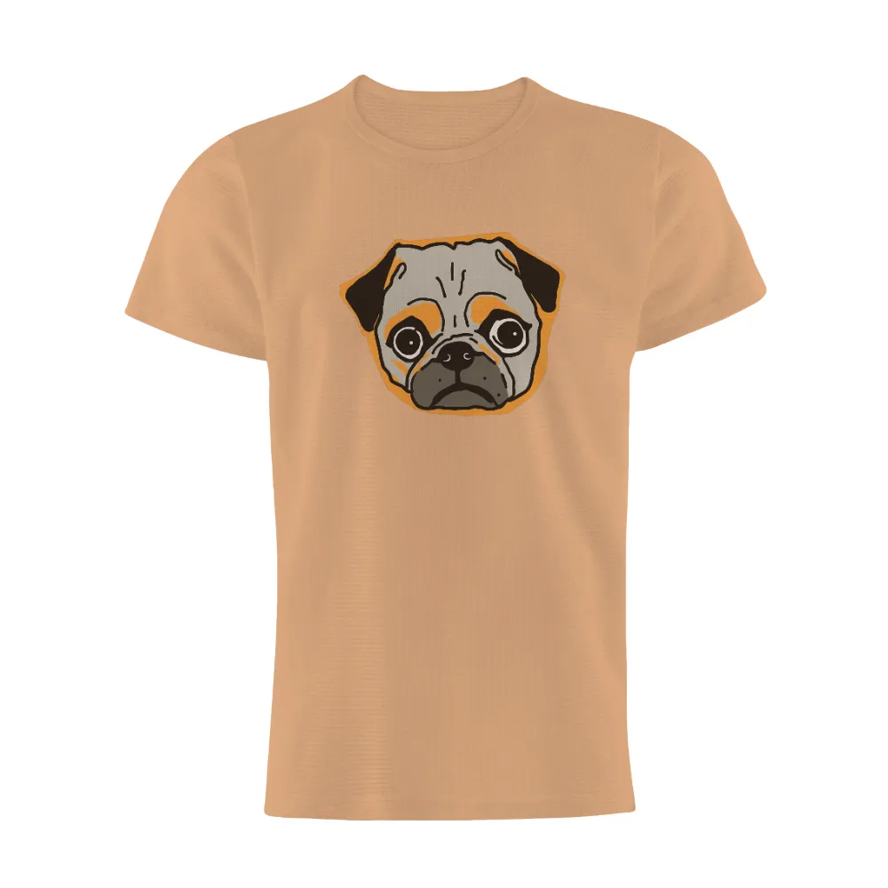 Custom Tee Shirts: Expressive Pug Design - Artistic Pet Love|animal crossing custom shirt