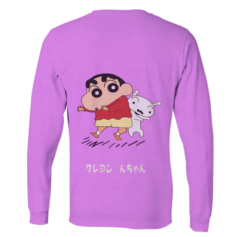 T-Shirts Custom: Shin-chan and Shiro - Anime Friendship Adventure|funny march madness t shirts