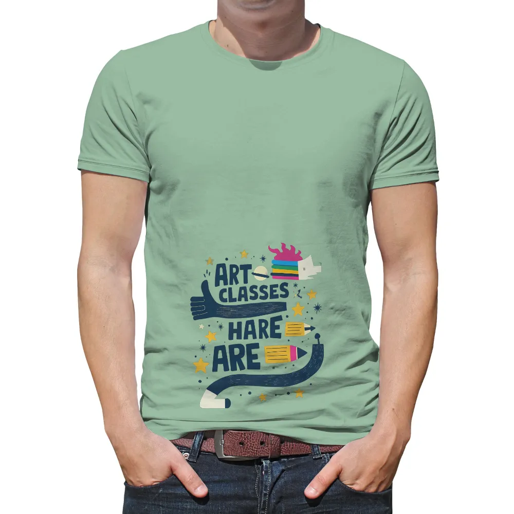 TShirt Design: Art Classes Hare Are - Creativity and Transformation|stars hollow knit a thon shirt