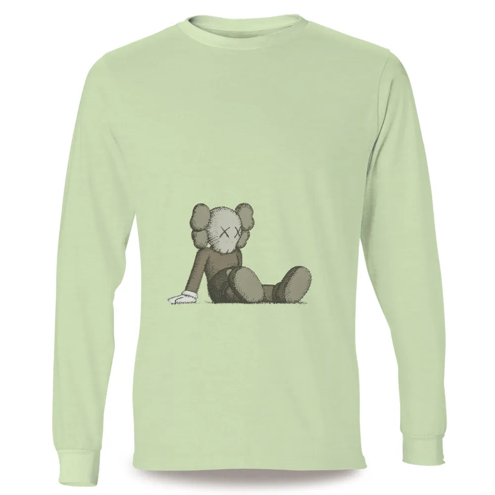 TShirt Printing: Vintage Teddy Bear with Sketchy Lines and X Eyes|retro valentine shirt