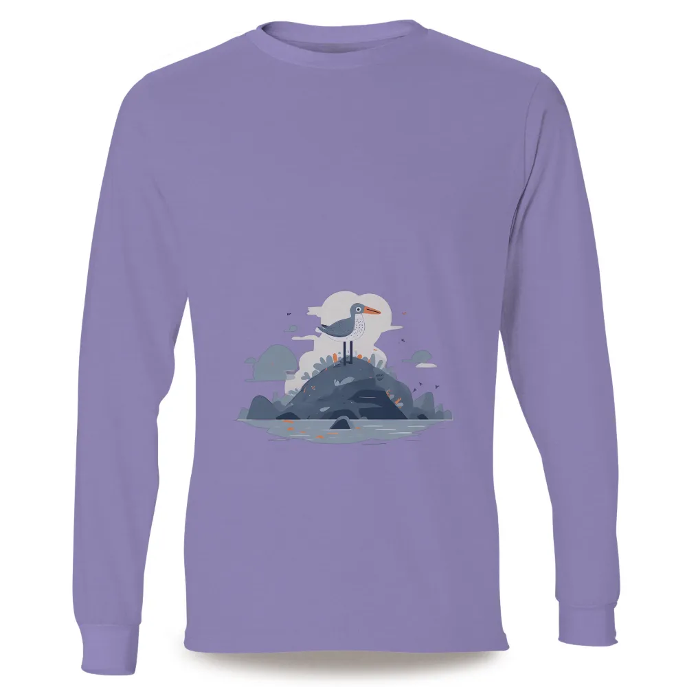 Seagull Serenity Graphic: Embrace Nature's Tranquility|roblox rock t shirt