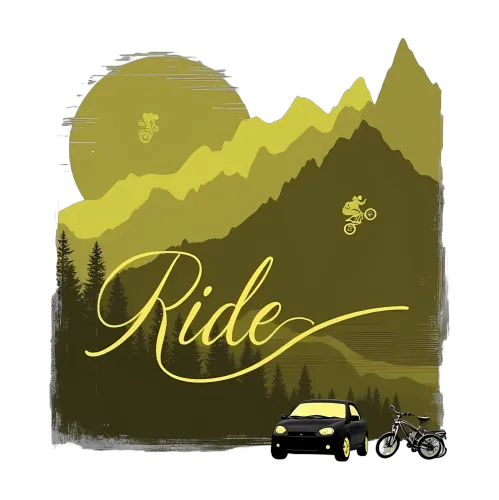 T-Shirts Design: Ride into the Sunset with Mountain Biking Adventure