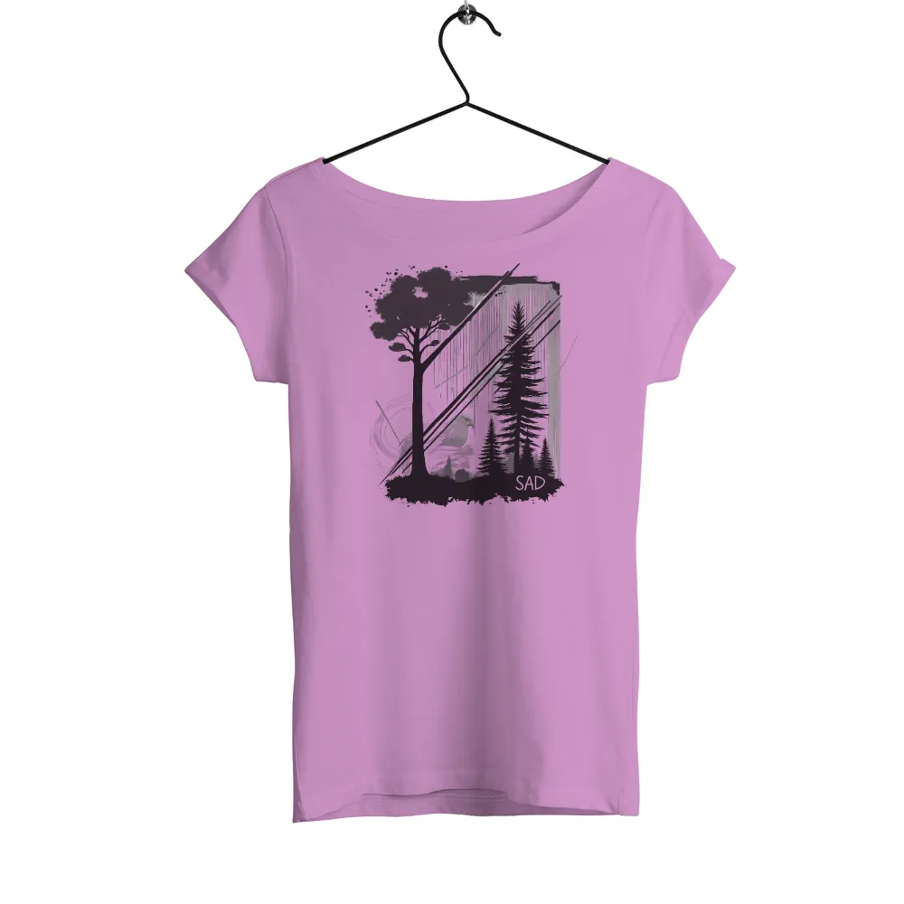 T-Shirts Design: Eagle in Solitude - Monochrome Artistic Design|t shirt painting on nature