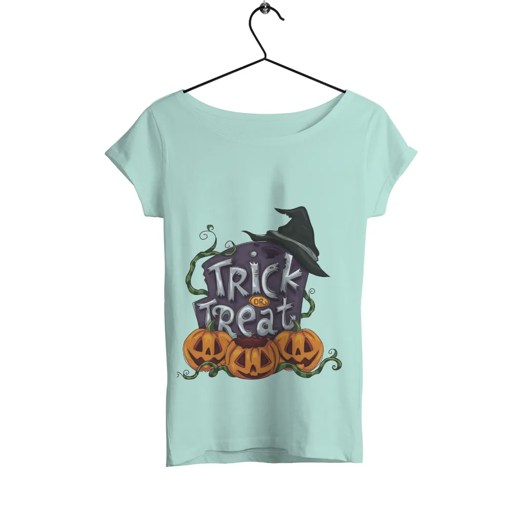 Customized Tee Shirts: Trick or Treat Halloween Design|bleached halloween shirts dollar tree