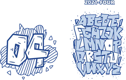 TShirt Design: Urban Graffiti Robot with Chaotic Letters