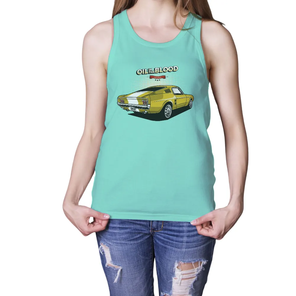 Tee Shirts Printed: Oil in the Blood - Vintage Car Enthusiasts|white stag camp shirt