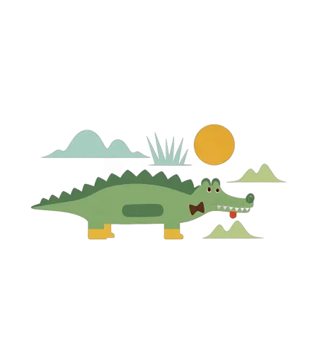 Tee Shirt Printing: Quirky Crocodile Clyde - Whimsical Fun