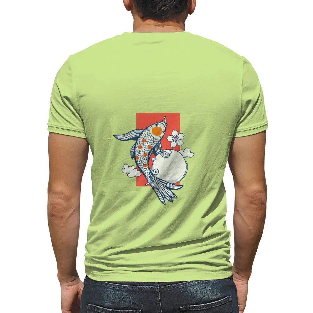 Koi Fish T-Shirt: Perseverance and Strength in Japanese Culture| silver scales