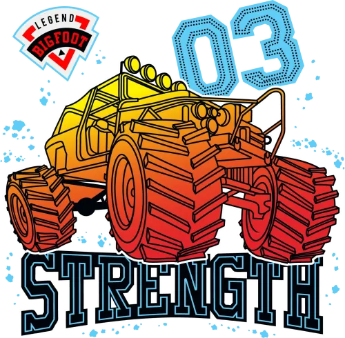 Graphic Tees: Bigfoot Monster Truck Strength Design