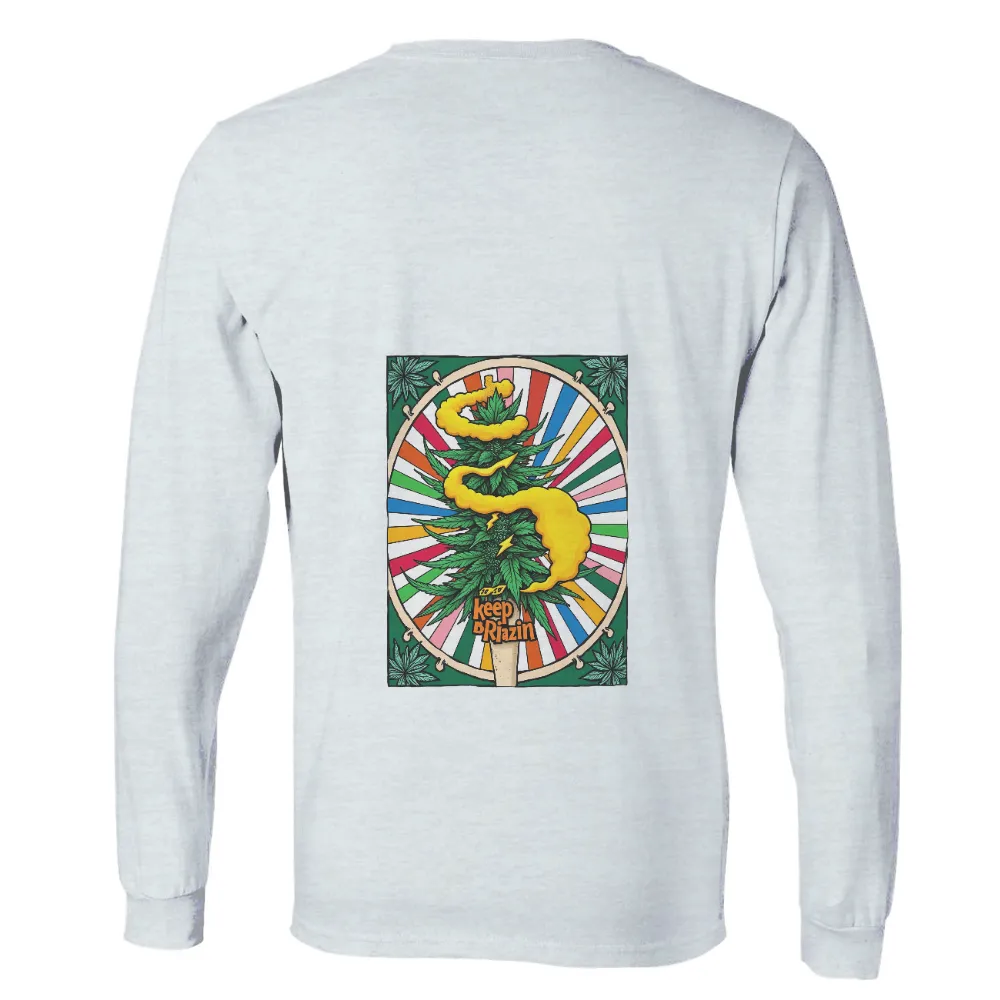 T-Shirts Custom: Keep B Riazin - Colorful Cannabis Art| Uplifting effects