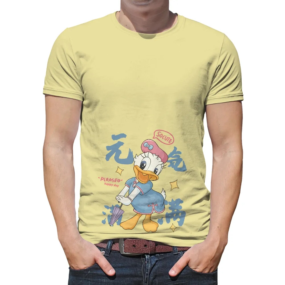 Customized Tee Shirts: Daisy Duck in Traditional Dress|happy holi family t shirt