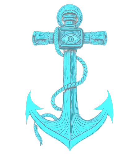 Custom T-Shirt Printing: Vintage Anchor with Eye - Nautical Guidance