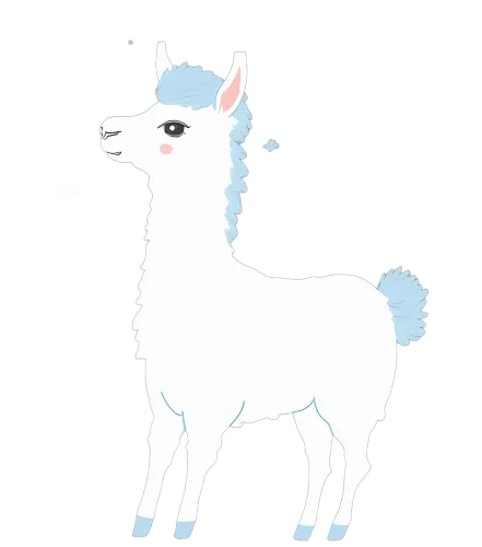 T-Shirts Design: Luna the Alpaca - Whimsical Adventure and Joy