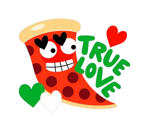 Tee Shirts Printed: True Love Pizza Slice