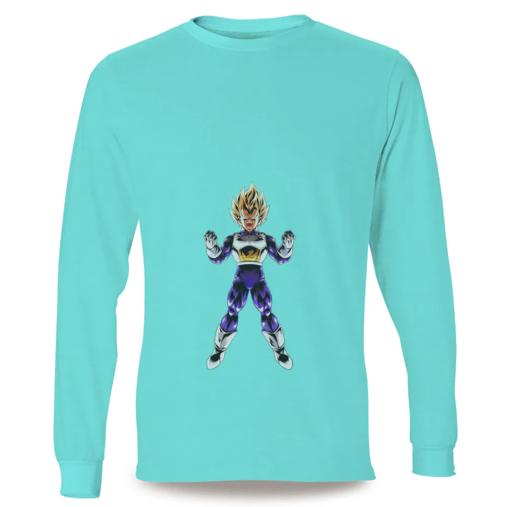 Tee Shirts Printed: Unleash Your Inner Warrior with Vegeta Design|dragon ball father's day shirt