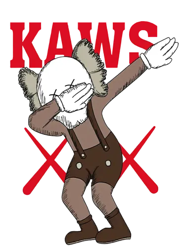 Customized Tee Shirts: KAWS Dab Pose - Pop Culture Icon