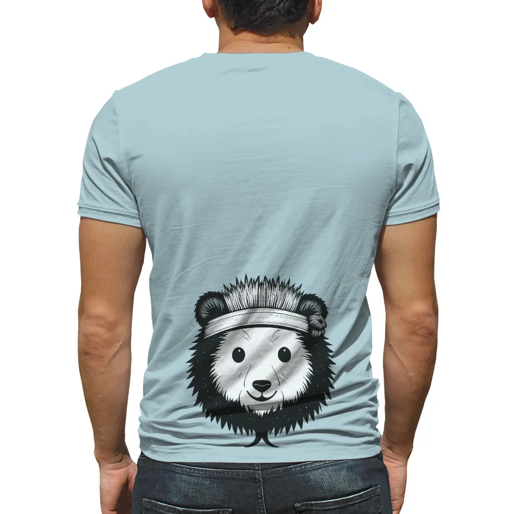 T-Shirts Custom: Panda Headdress - Cultural Fusion & Harmony|Cultural fusion symbol