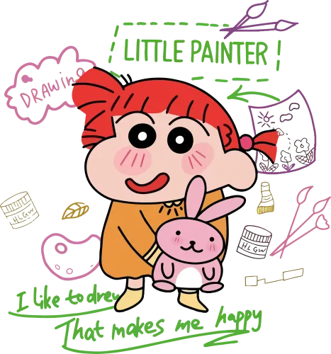 T-Shirts Custom: Little Painter - Drawing Happiness and Imagination