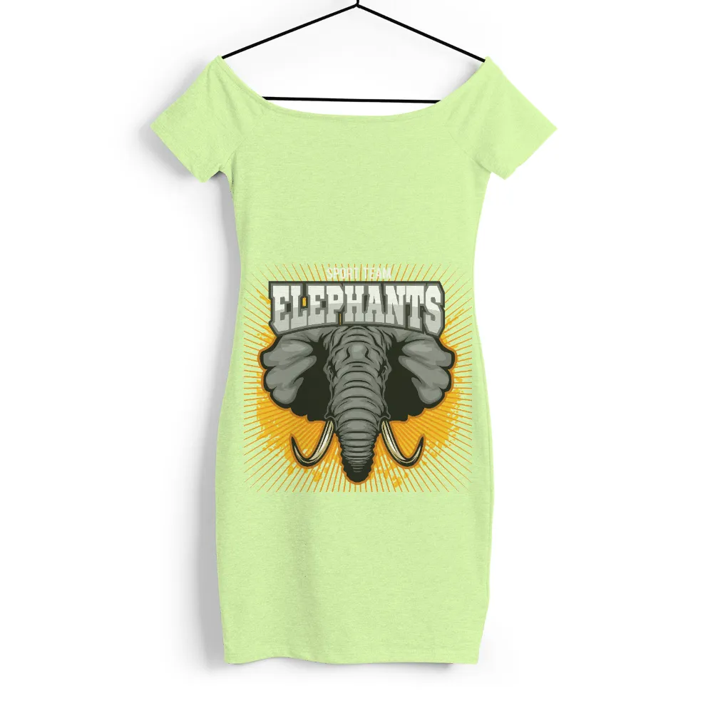 Elephants T-Shirt Design: Strength and Unity in Sports|milano calou vibrant summer shirt