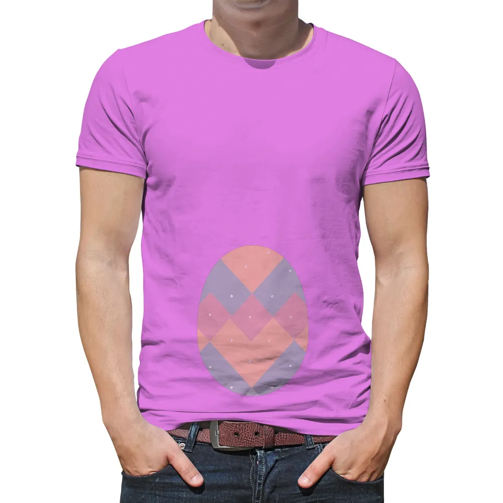 Easter Egg Design: Vibrant Geometric Diamond Pattern for Spring|big brother easter shirt