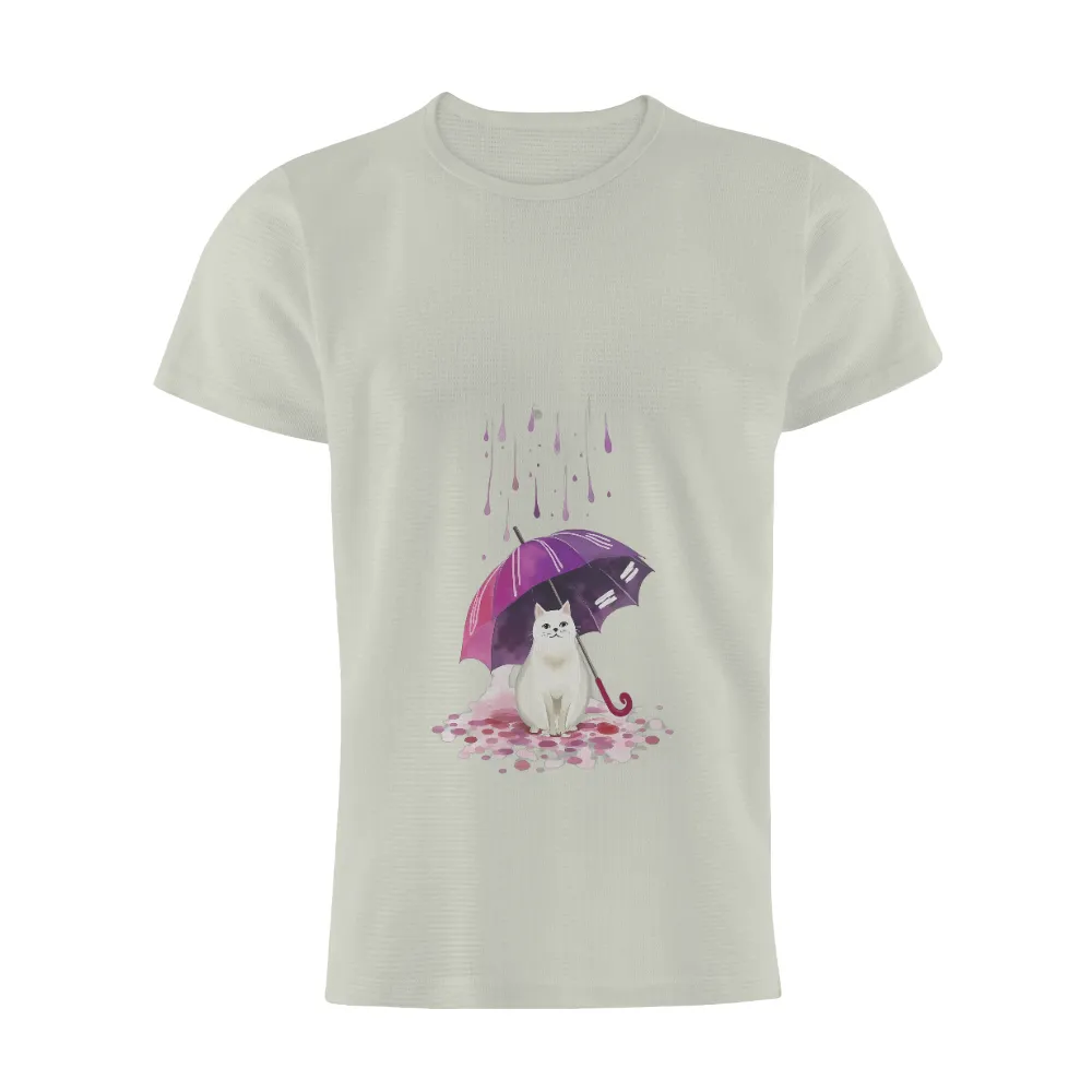 Tee Shirts Printed: Luna Under the Whimsical Umbrella|t shirt best cat dad ever