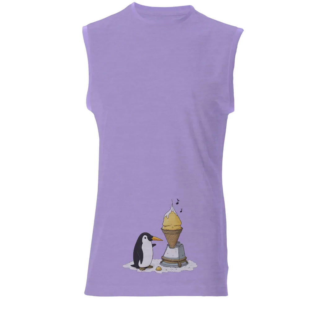 T-Shirts Pattern: Whimsical Penguin with Ice Cream Machine|final fantasy t shirts official