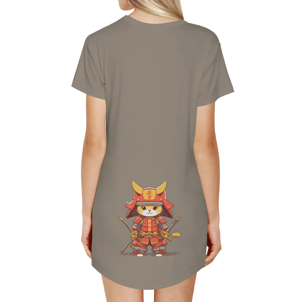 Custom T-Shirt Printing: Samurai Cat - A Blend of Tradition and Fantasy|under armor upf shirts