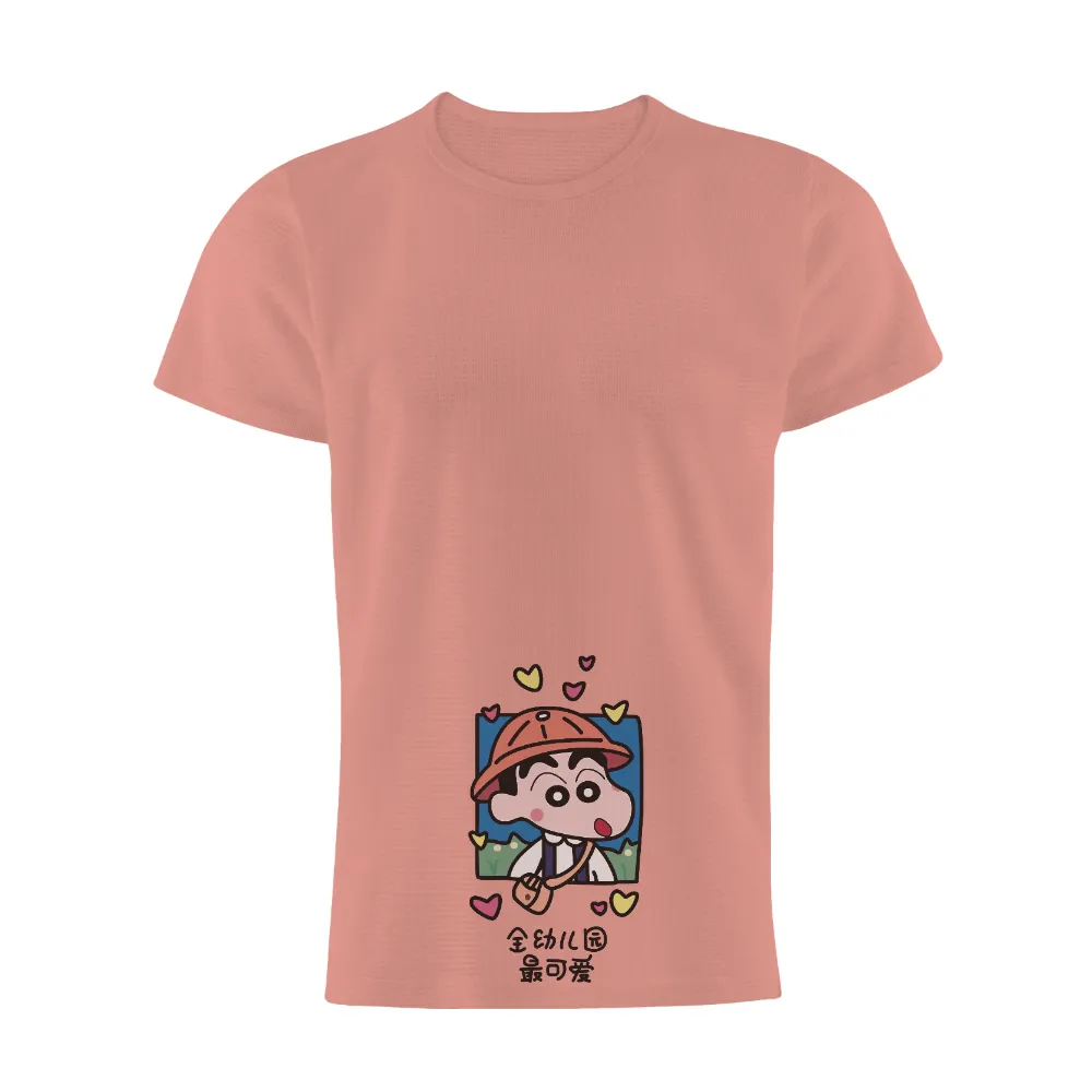 Tee Shirt Printing: Shin-chan's Adventurous Spirit|men's art cotton colorful printed loose casual shirts