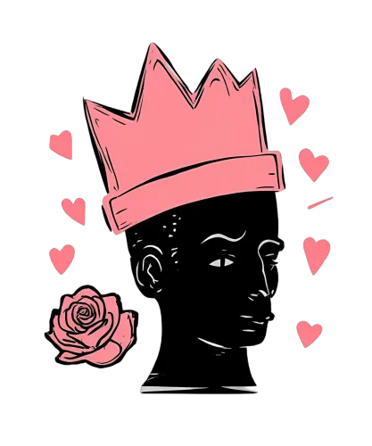 Graphic Tees: Embrace Your Inner Queen with Pink Crown and Hearts