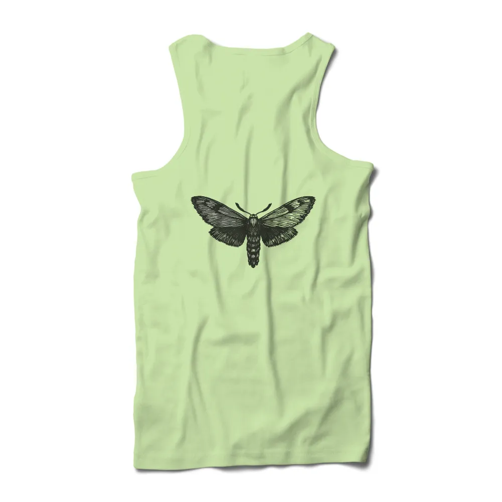 T-Shirts Design: Luna Moth - Symbol of Transformation and Rebirth|blue moon long sleeve t shirt