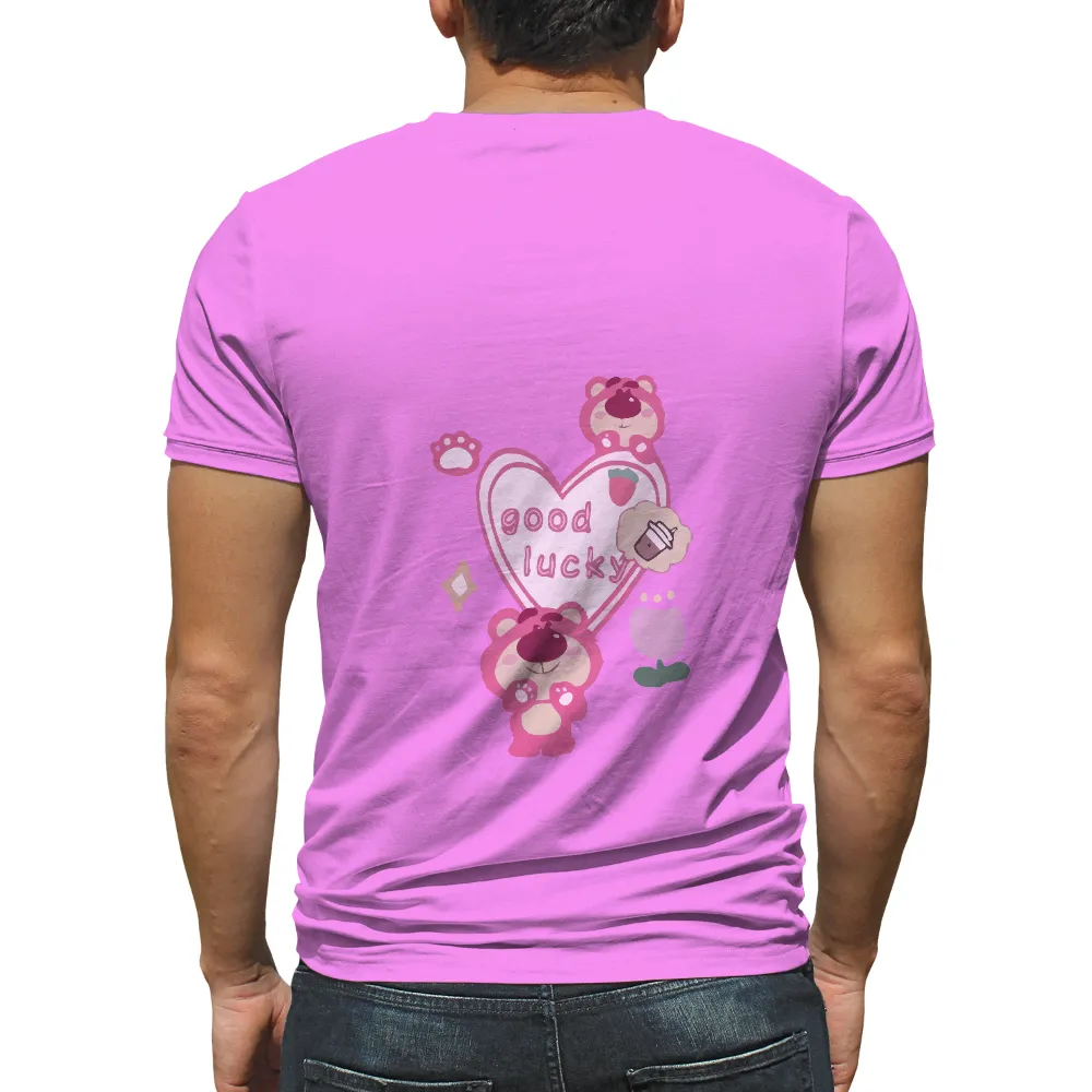 T-Shirts Design: Pink Bears Spread Good Luck and Joy|pokemon magic shirt