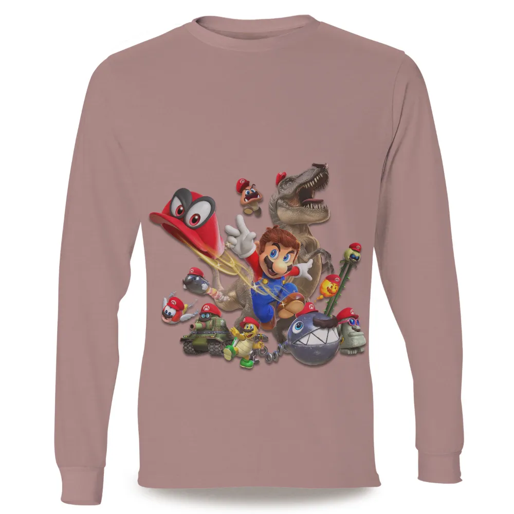 T-Shirts Design: Mario's Prehistoric Adventure|super mario valentine shirt