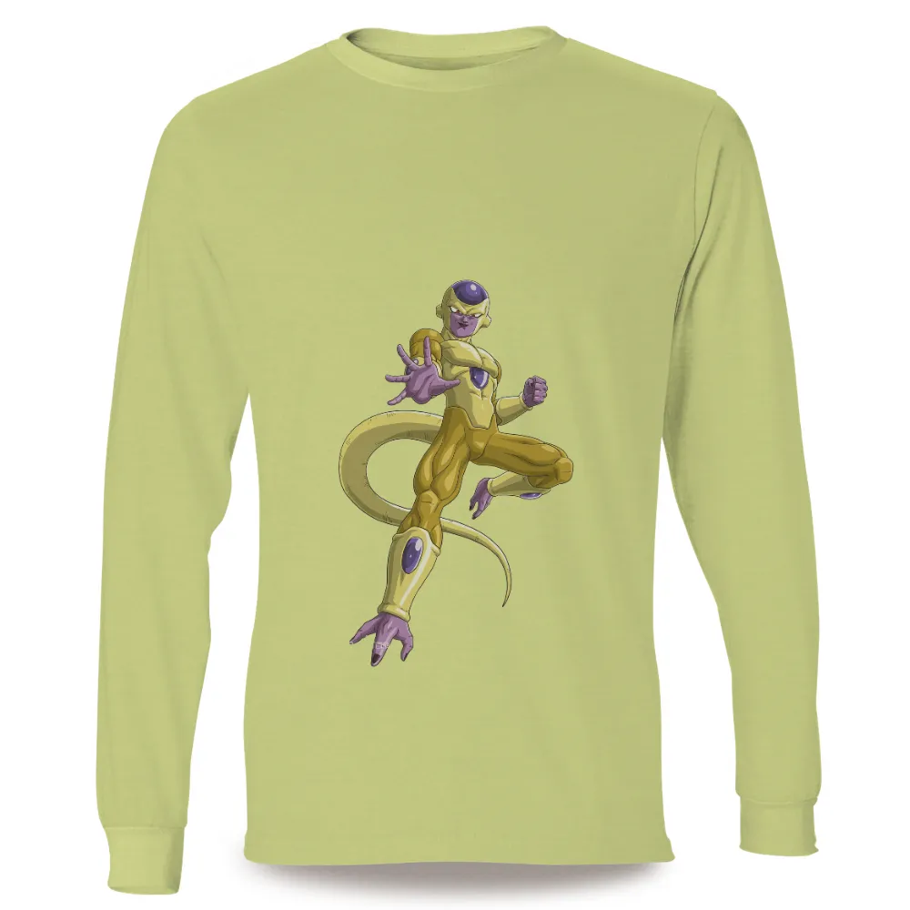 Custom Tee Shirts: Frieza - The Ultimate Power|gold print tee animal crossing