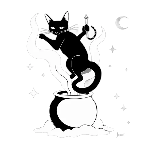 Tee Shirt Printing: Black Cat Magic | Witchcraft & Fantasy Tees