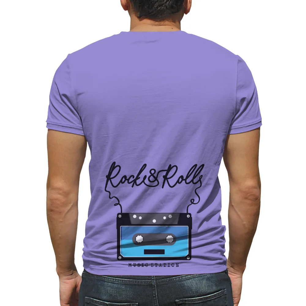 TShirt Design: Vintage Cassette Tape - Nostalgia and Music|80's music tshirts