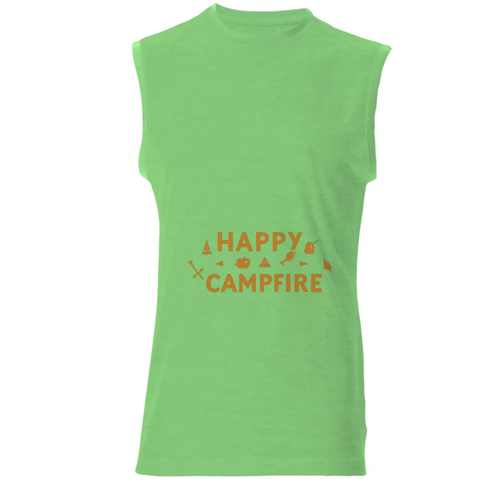 Custom Print: Happy Campfire - Celebrate Outdoor Adventures|camping is my favorite season shirt