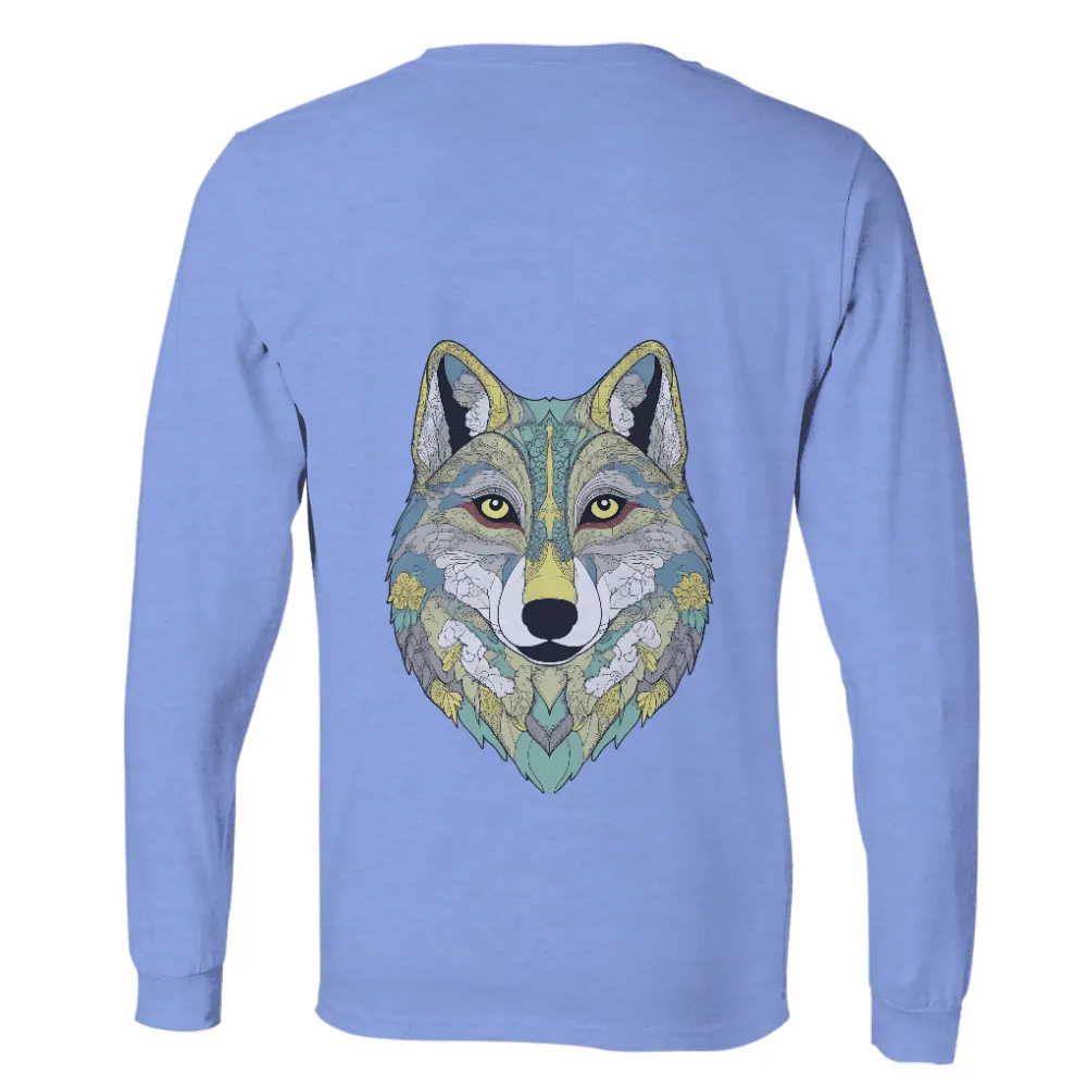 T-Shirt Printing: Nature's Guardian - Wolf Inspired Artistic Design| Nature's elements