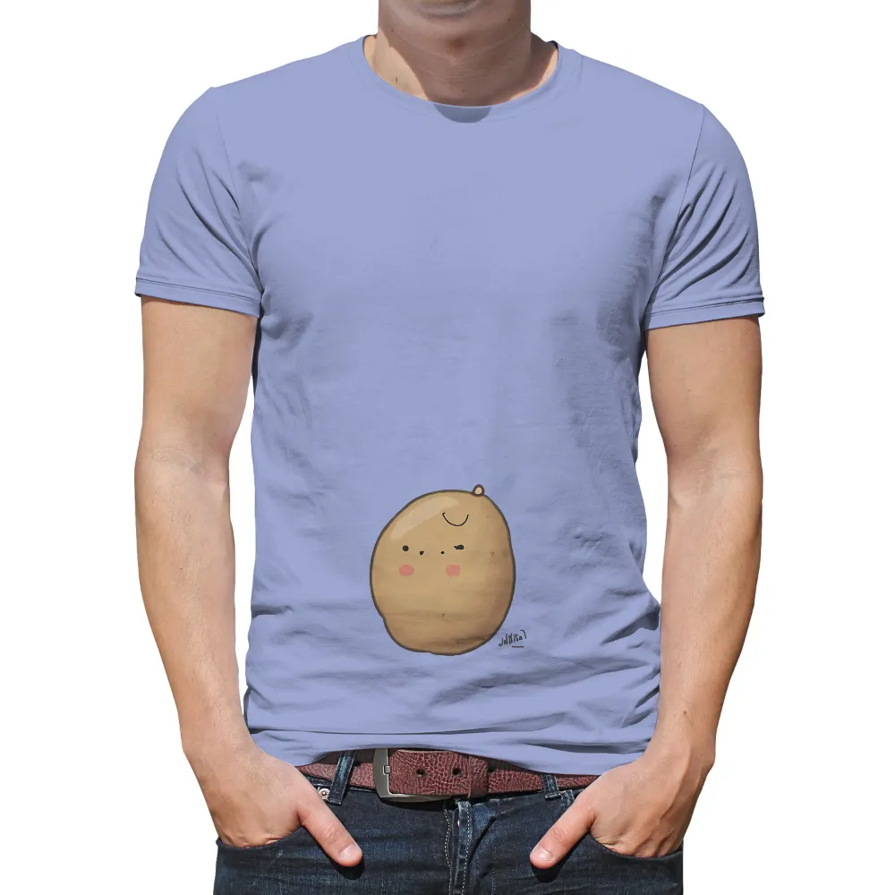 T-Shirt Printing: Playful Potato - Minimalist Art|minimalist christmas shirt