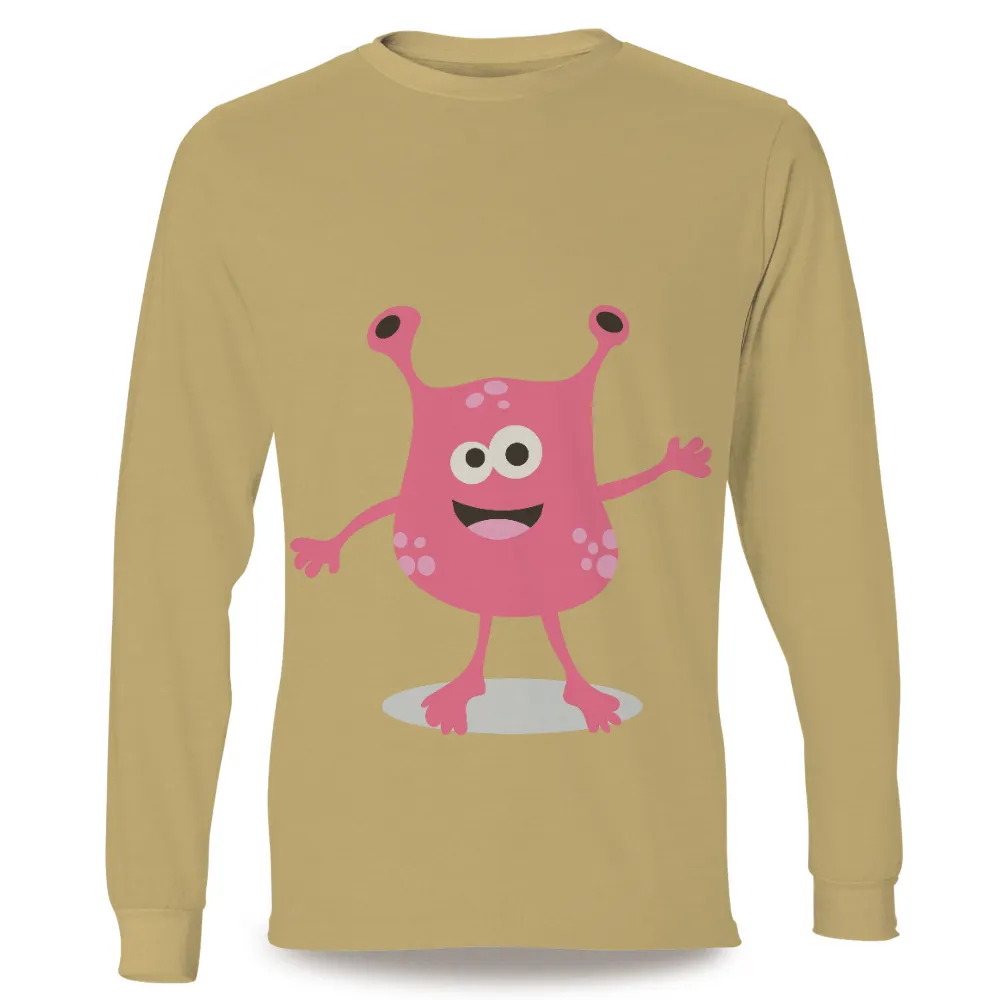 T-Shirt Printing: Whimsical Pink Monster Brings Joy and Playfulness|peace love valentine shirt