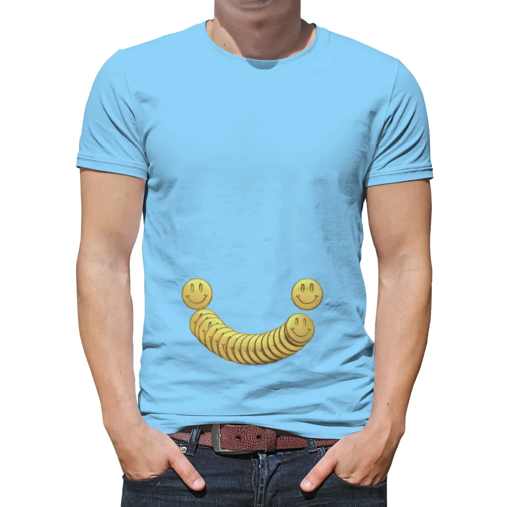 Custom T-Shirt Printing: Spread Joy with the Smiley Chain Design|the tnt smile time hour tshirt