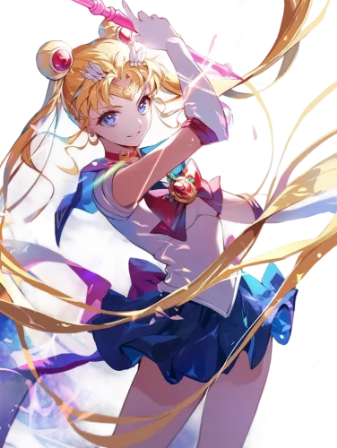 Sailor Moon with crystal effects - sailor moon sleeve