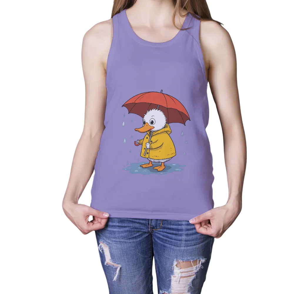 T-Shirts Design: Quack's Rainy Day Adventure|moschino daisy duck shirt