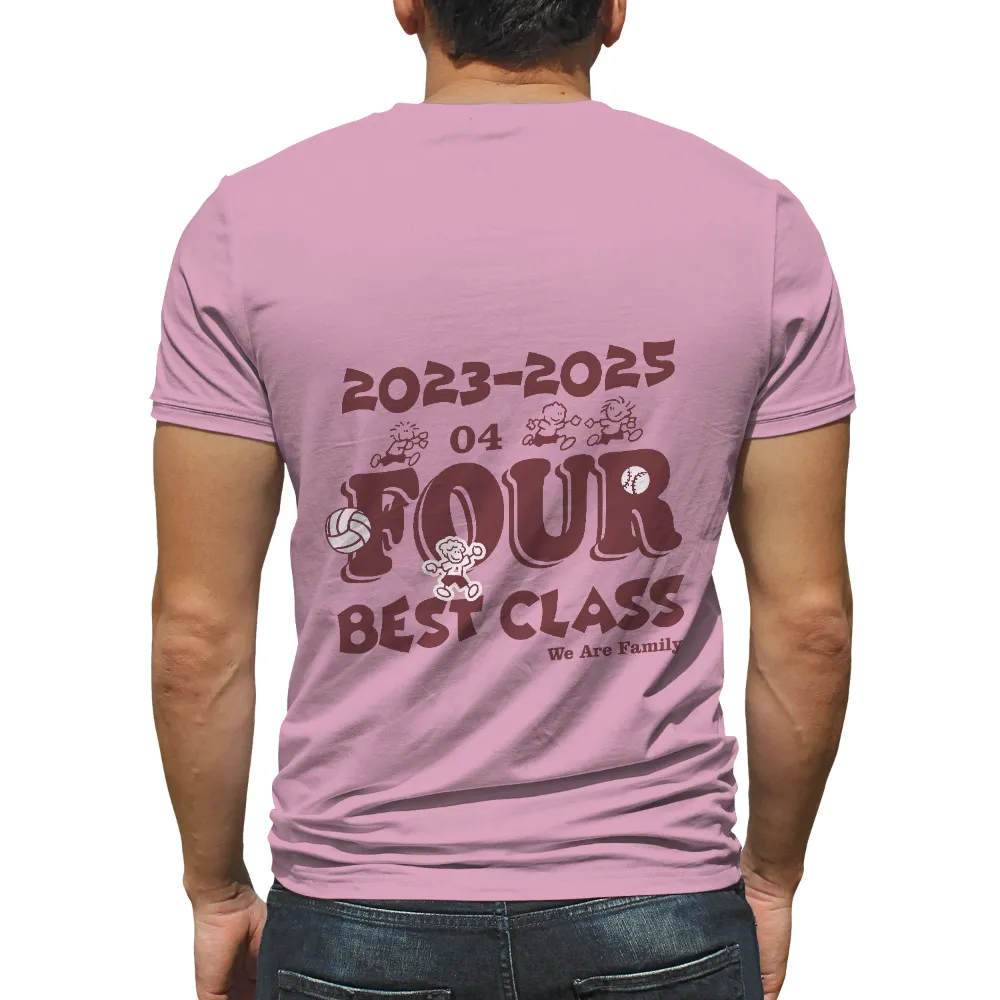 TShirt Printing: FOUR BEST CLASS - Sports and Unity|family t shirts myntra