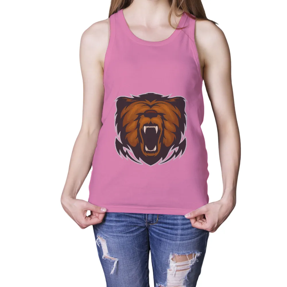 T-Shirt Printing: Embrace Your Inner Strength with the Mighty Bear Design|mom to the 4th power shirt