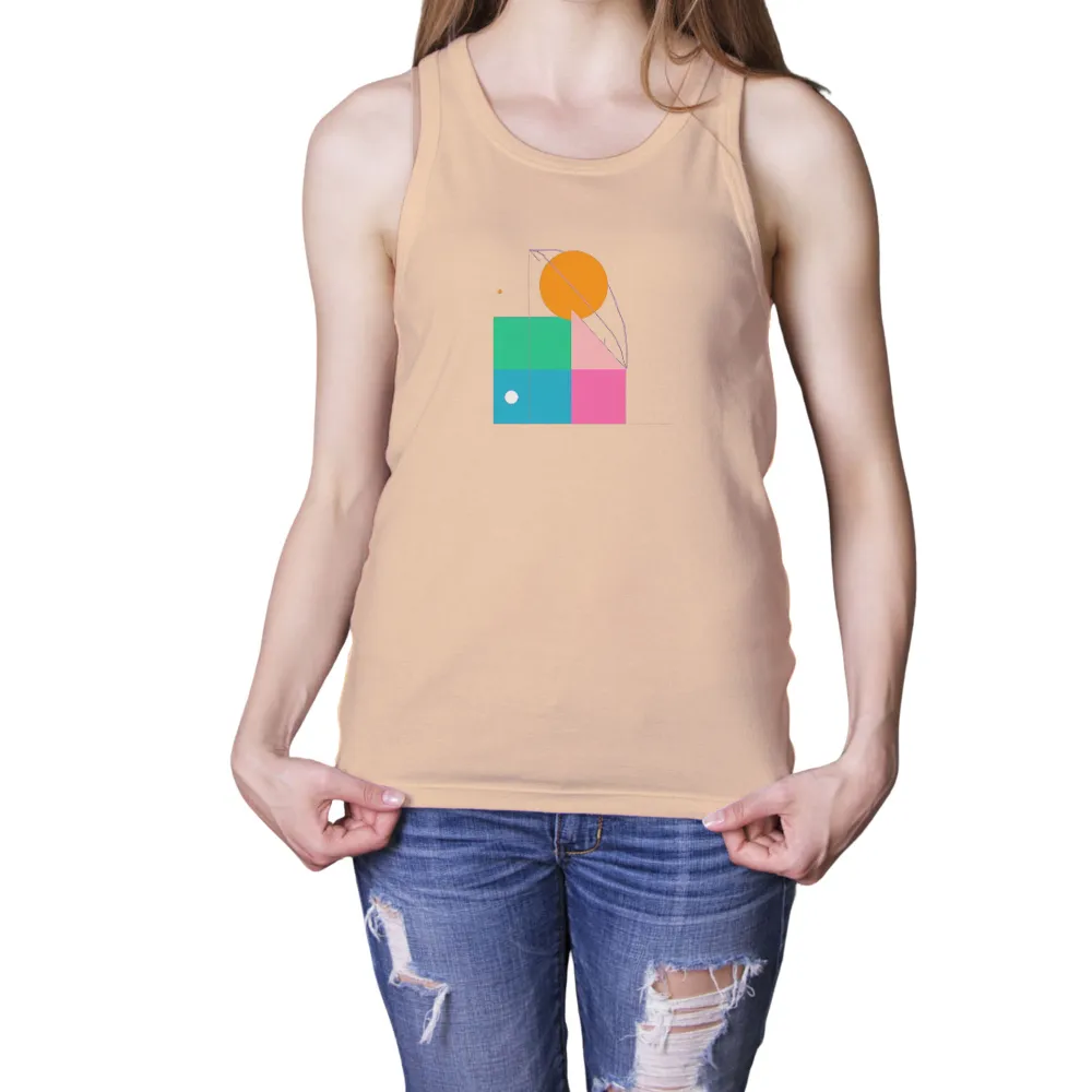 Tee Shirts Printed: Vibrant Sunset Abstract Design|Vibrant sunset